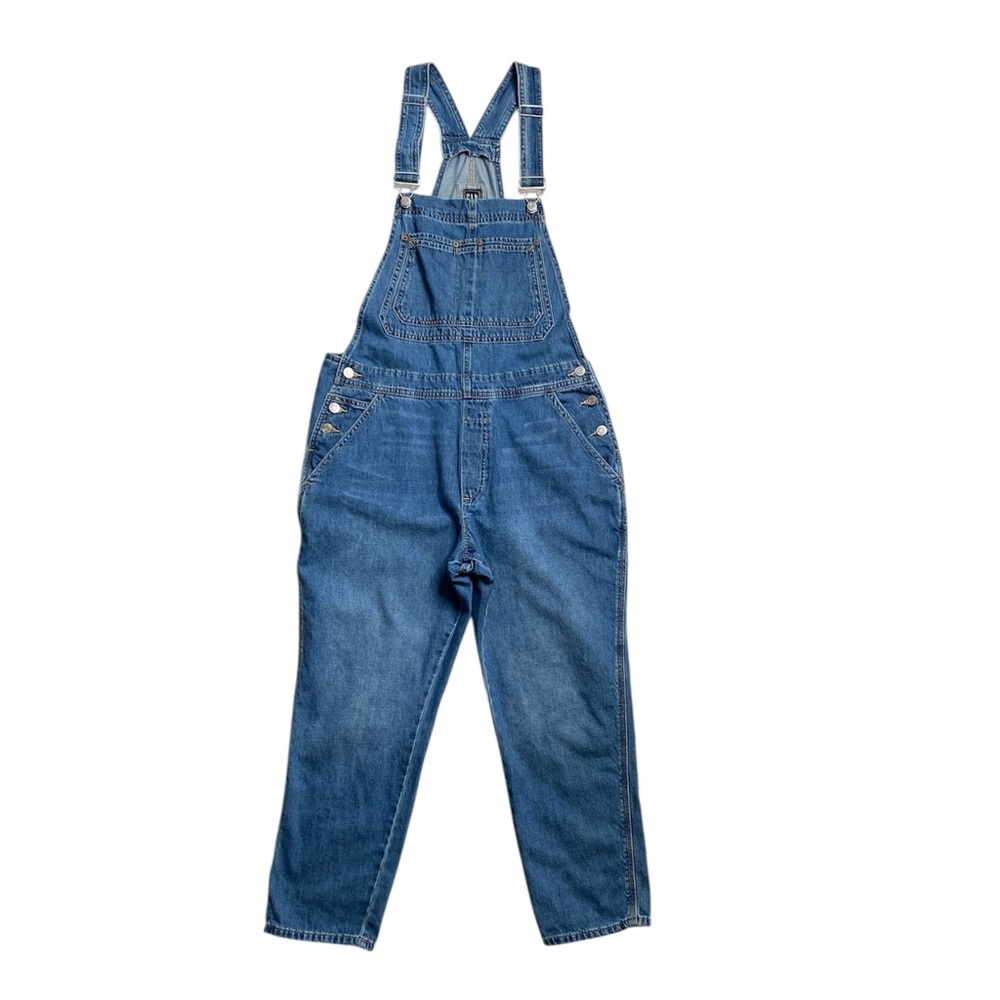 Gap 100% Cotton Denim Slouch Overalls Size Large